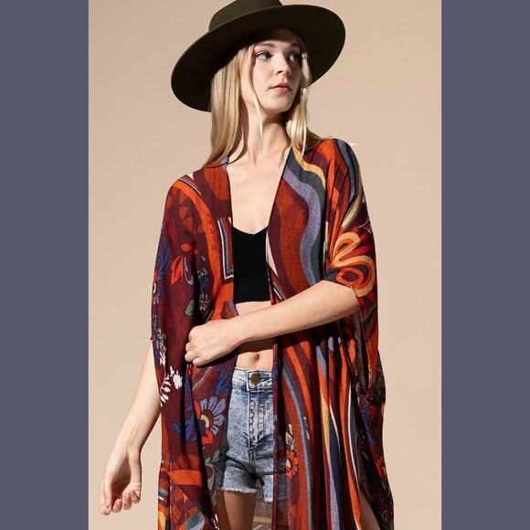 Ruby Chic Retro Kimono - Picture 5 of 8